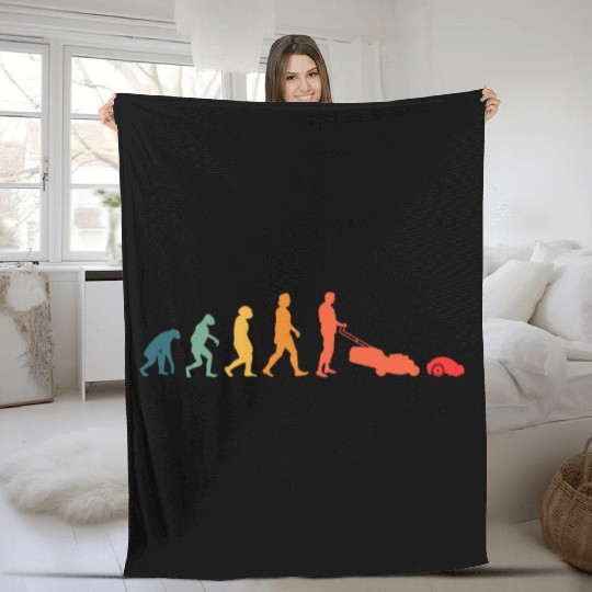 Mähroboter Evolution Retro Lawn Robot Fleece Blankets