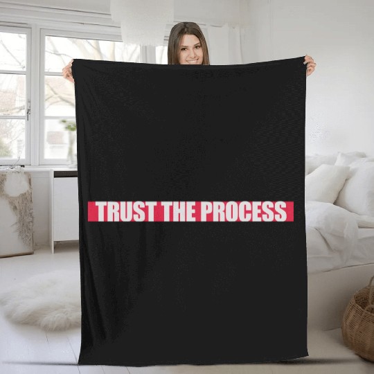 trust the process quote Fleece Blankets