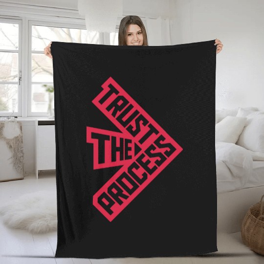 trust the process quote Fleece Blankets