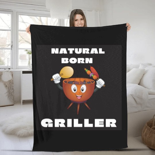 Natural Born Griller Fleece Blankets