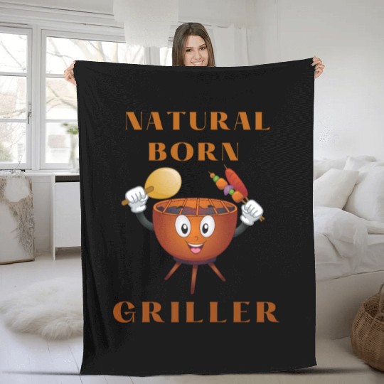 Natural Born Griller Fleece Blankets