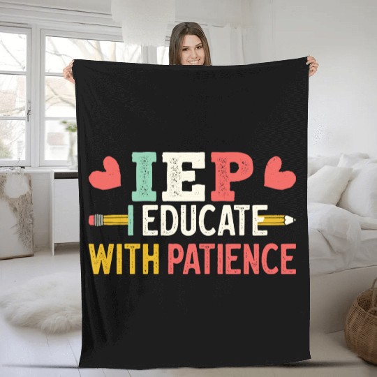 Encourage Progress Special Education Teacher Life Fleece Blankets