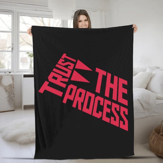 trust the process quote Fleece Blankets