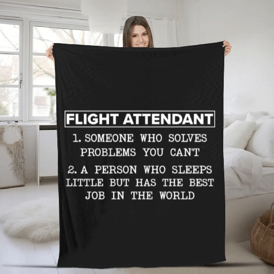 Flight Attendant Stewardess Cabin Crew Fleece Blankets