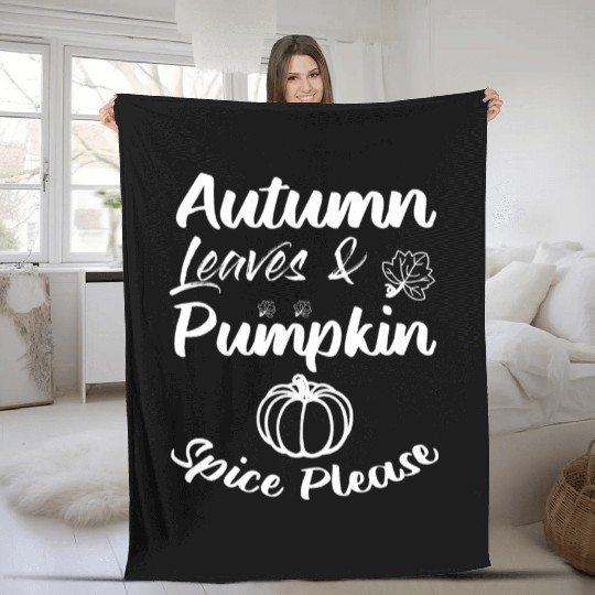 Pumpkin Spice Thanksgiving Fleece Blankets