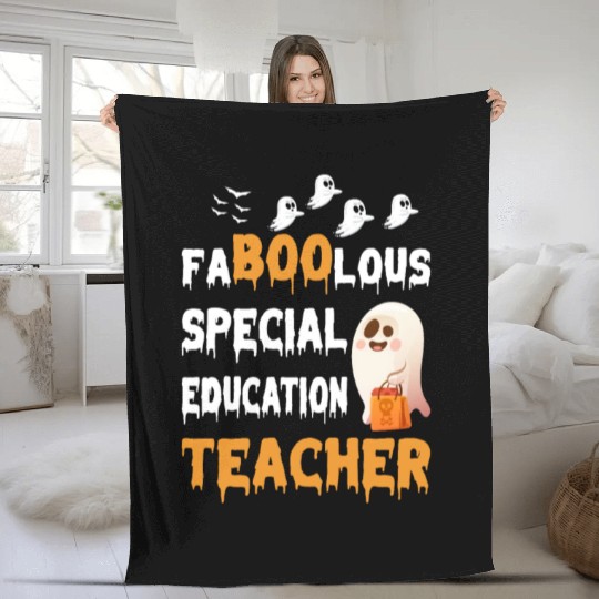 Faboolous Special Education Teacher-Halloween Fleece Blankets