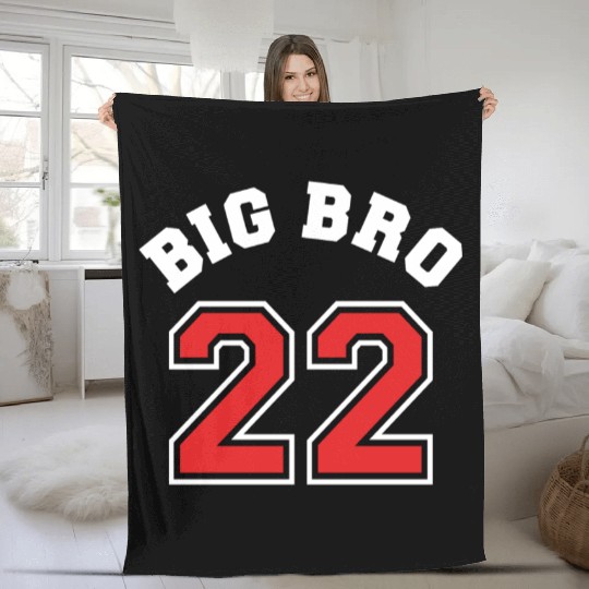 Big Bro 2022 Big Brother Baby Pregnancy Birth Boy Fleece Blankets