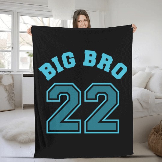 Big Bro 2022 Big Brother Baby Pregnancy Birth Boy Fleece Blankets