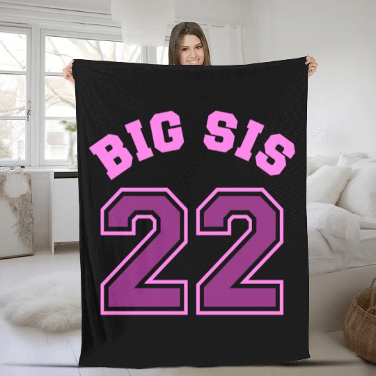 Big Sis 2022 - Big Sister Baby Family Birth Girl Fleece Blankets