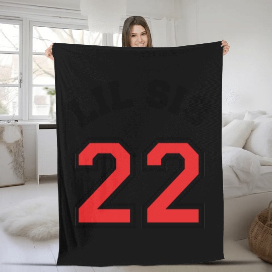 Lil Sis 2022 Little Sister Baby Family Birth Child Fleece Blankets