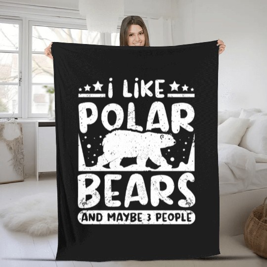 I like polar bears and maybe 3 people Fleece Blankets