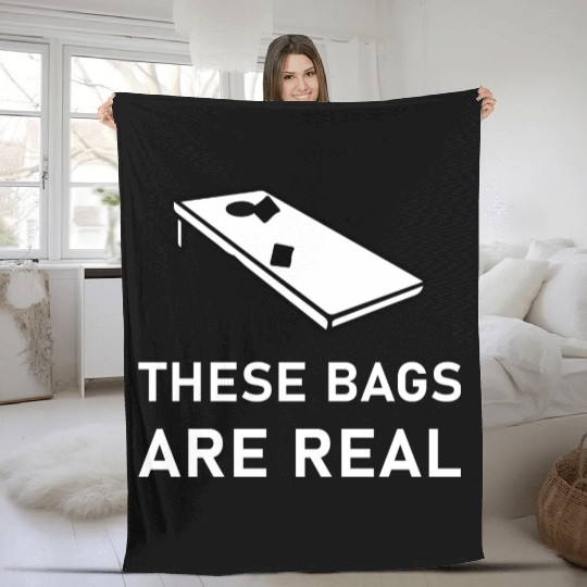 These Bags Are Real - Cornhole Fleece Blankets