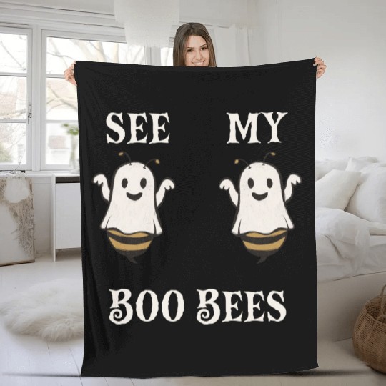 See My Boo Bees Fleece Blankets