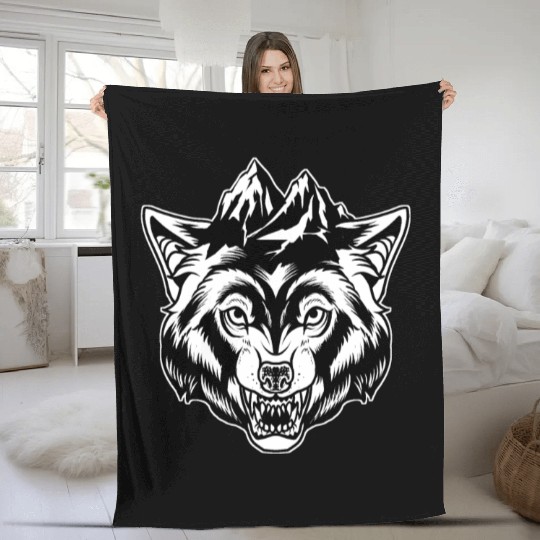 Wolf Fleece Blankets