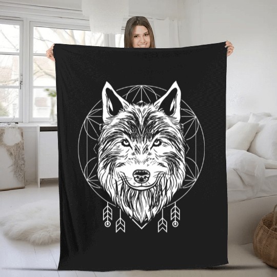 Wolf Fleece Blankets