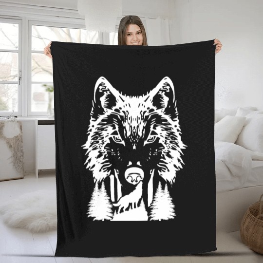 Wolf Fleece Blankets