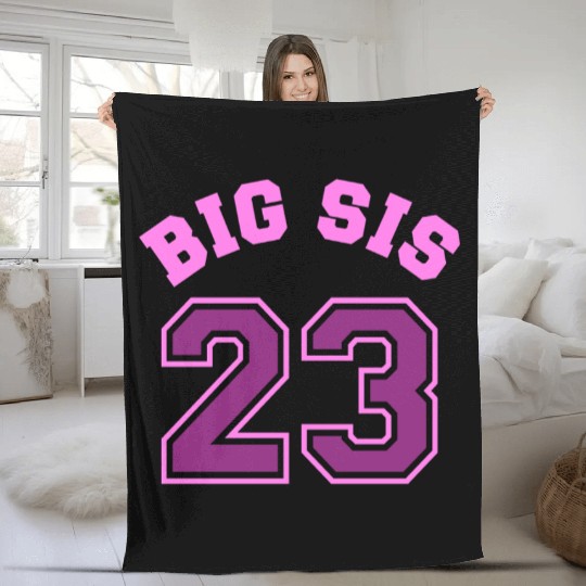 Big Sis 2023 - Big Sister Baby Family Birth Girl Fleece Blankets