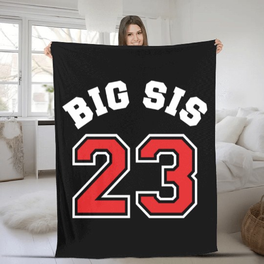 Big Sis 2023 - Big Sister Baby Family Birth Girl Fleece Blankets