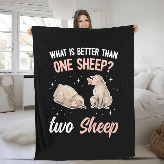 Cute Lamb Saying - Farmer & Sheep Fleece Blankets