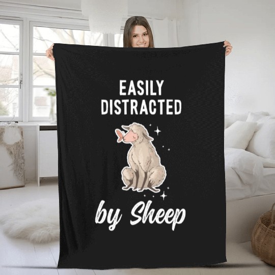 Cute Lamb Saying - Farmer & Sheep Fleece Blankets
