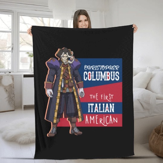 Christopher Columbus day Fleece Blankets