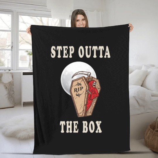 Grim Reaper with Moon Rise Step Outta The Box Fleece Blankets