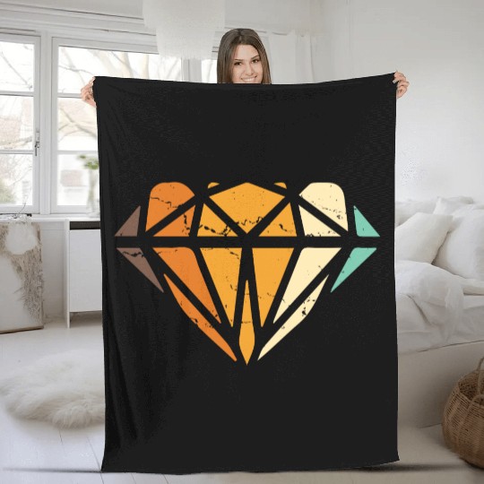 Vintage Diamond Gemstone Jewelry Jeweler Coral Fleece Blankets