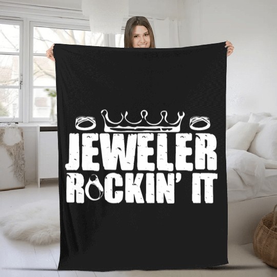 Jewellery Joke Jeweler Jewelry Diamond Gemstone Fleece Blankets