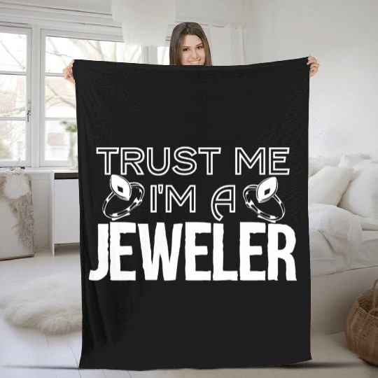 Jewellery Joke Jeweler Jewelry Diamond Gemstone Fleece Blankets