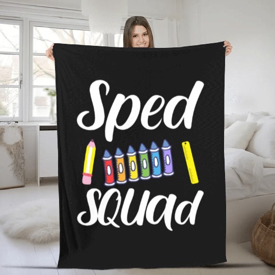SPED Squad Special Education Teacher Fleece Blankets