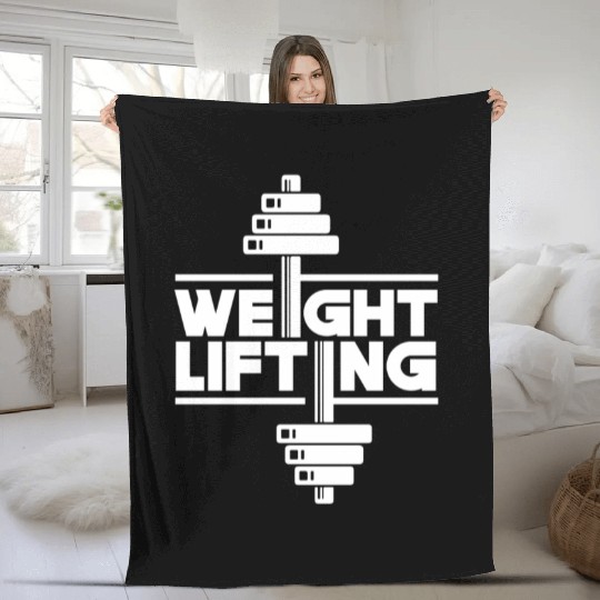 Weightlifting Gym Lift Workout Fleece Blankets