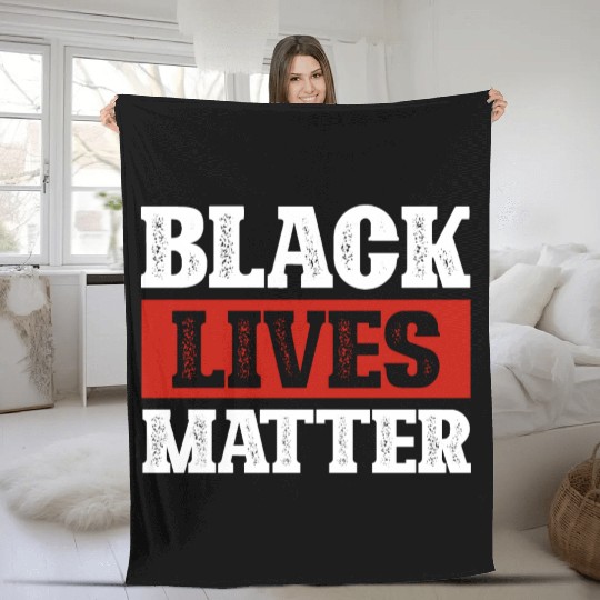 Black Lives Matter. American. African. Black Truth Fleece Blankets