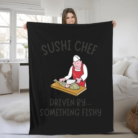 SUSHI CHEF 1 Fleece Blankets