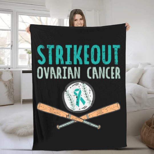 Funny Baseball Lover For Teal Ribbon Awareness Fleece Blankets