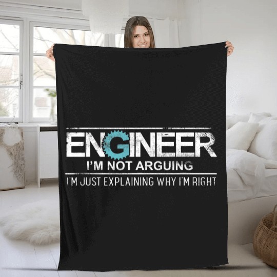 Engineer I m Not Arguing Fleece Blankets Funny Math Scienc