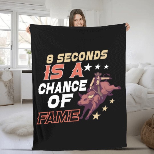 Rodeo Bull Riding Livestock Show Farmer Cattle Fleece Blankets