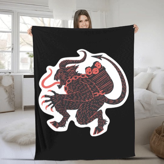 krampus Fleece Blankets