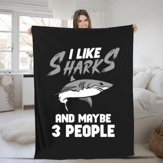 Shark Ocean Predator Sea Creature Fleece Blankets