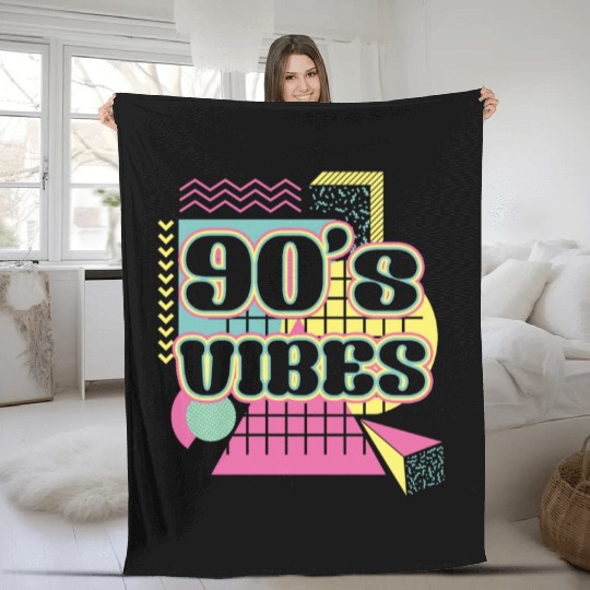90s Disco Lover 1990s Retro Fleece Blankets