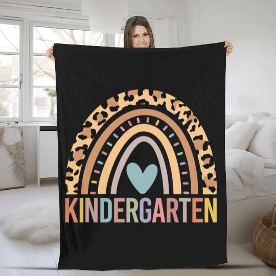 Kindergarten Rainbow Girls Boys Teacher Team Kinde Fleece Blankets