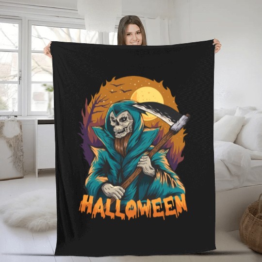 Grim Reaper Fleece Blankets
