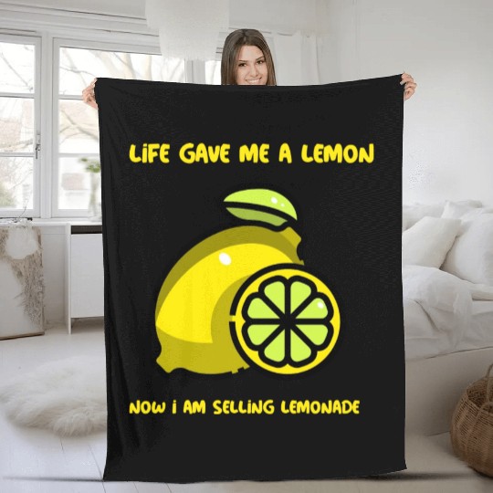 Life has given me a lemon Fleece Blankets