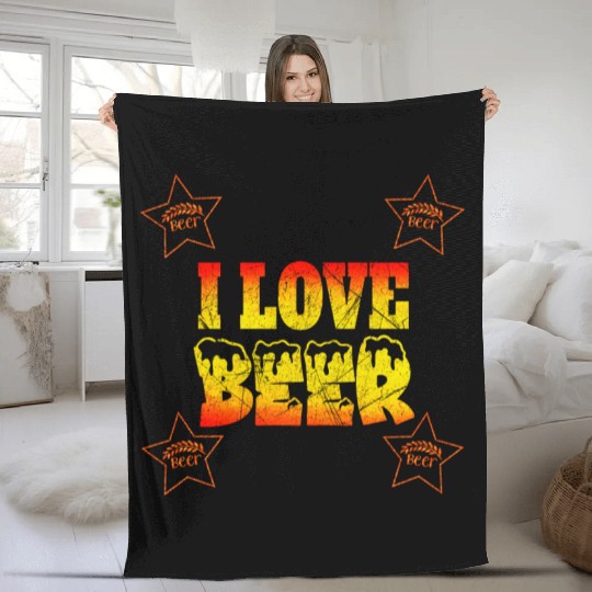 I love beer national beer lovers day Fleece Blankets