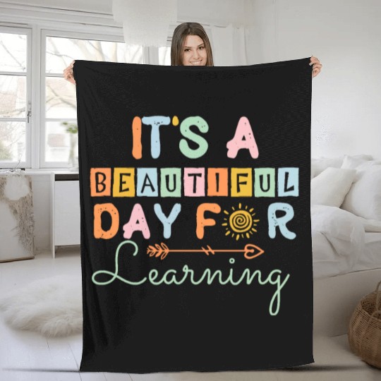 Inspirational Elementary Teacher Preschool Teachin Fleece Blankets