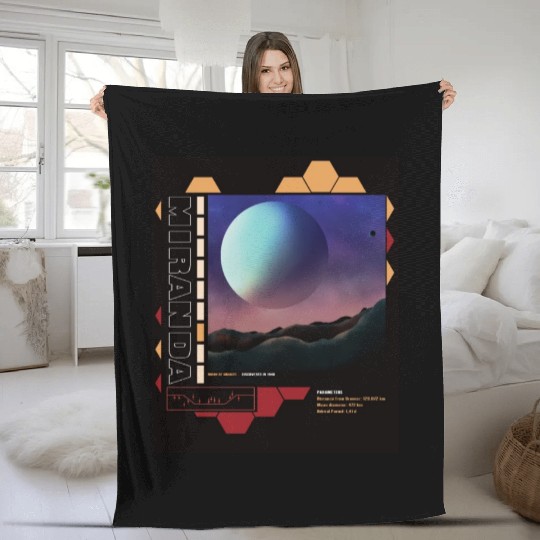 Space astronaut science planets astronomy design Fleece Blankets