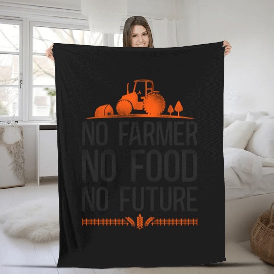 Farming Farmer Tractor Vintage No Fleece Blankets