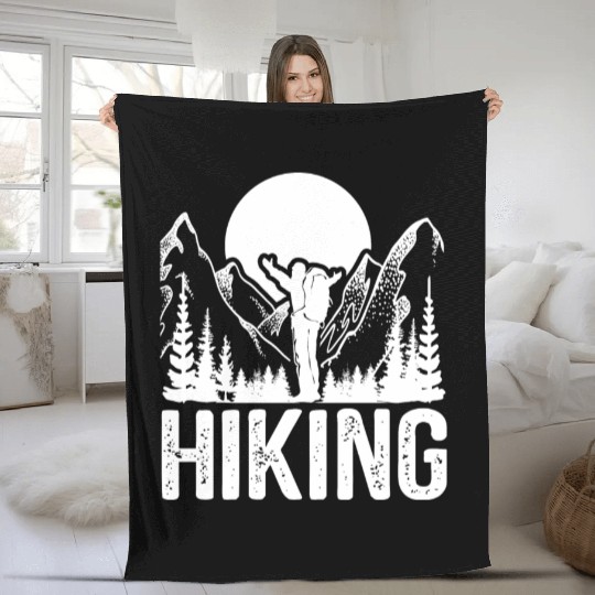 Hiking Go Mountaineering Hiking Tour Hiking Day Fleece Blankets