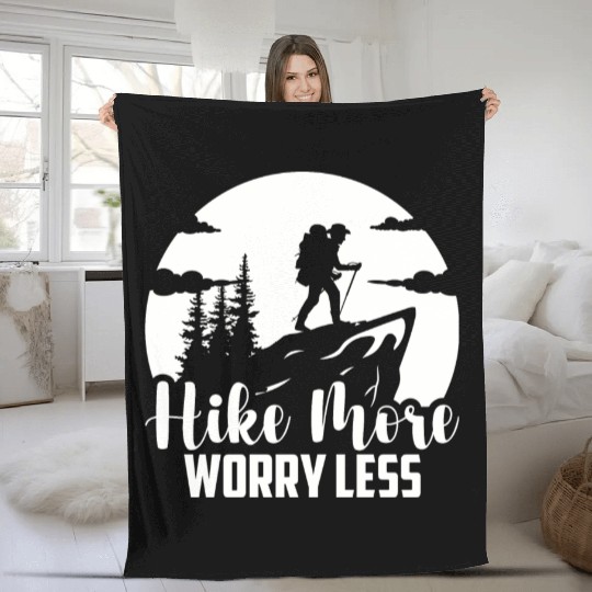 Mountaineering Hiking Hiking Vacation Hiker Fleece Blankets