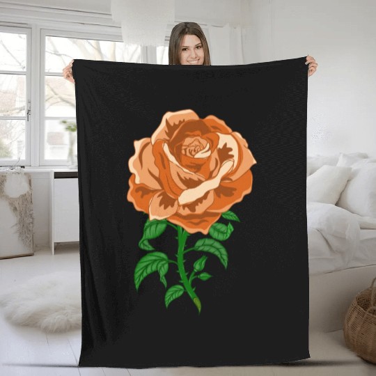 Gardening Rose Fleece Blankets