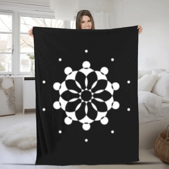 Flower Circle Shape Fleece Blankets
